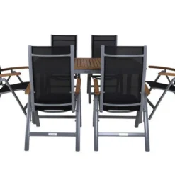VILLANA Esstischgarnitur, Silber/schwarz, Alu/ FSC-Akazienholz, Ausziehtisch 150/200 Cm, 6 Multipositionssessel 25 VILLANA Esstischgarnitur, Silber/schwarz, Alu/ FSC-Akazienholz, Ausziehtisch 150/200 Cm, 6 Multipositionssessel -Günstiges Garten Perle Geschäft 10 16462.jpg