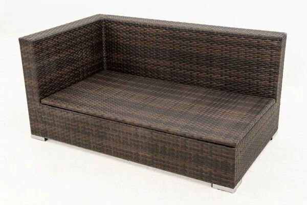 OUTFLEXX 2-Sitzer Ecksofa, Braun Marmoriert, Polyrattan, 145 X 85 X 70 Cm, Wasserfeste Kissenbox, Armlehne Re. 11 OUTFLEXX 2-Sitzer Ecksofa, Braun Marmoriert, Polyrattan, 145 X 85 X 70 Cm, Wasserfeste Kissenbox, Armlehne Re. – Bild 11