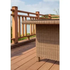 OUTFLEXX Dining Set, Hellbraun, Polyrattan, Tisch 220x100cm, Spraystone, 6mm, 6 Dining Sessel, Verstellbar -Günstiges Garten Perle Geschäft 12 20680.jpg