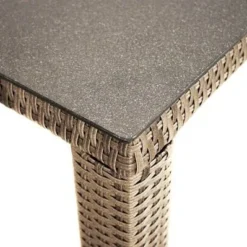 Ploß Rabida Sitzgruppe, Champagner-meliert, Polyrattan, Tisch 170 X 90 Cm, 4 Stapelsessel, Glasplatte In Steinoptik -Günstiges Garten Perle Geschäft 12 21072.jpg