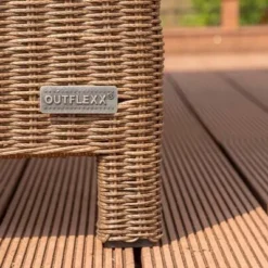 OUTFLEXX Dining Set, Hellbraun, Polyrattan, Tisch 220x100cm, Spraystone, 6mm, 6 Dining Sessel, Verstellbar -Günstiges Garten Perle Geschäft 13 20680.jpg