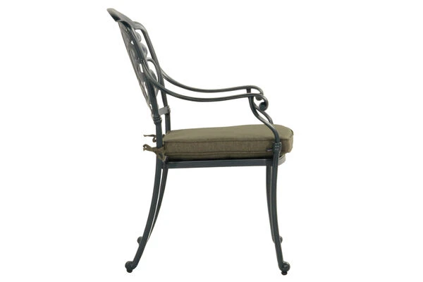 HARTMAN Amalfi Esstischgarnitur, Dunkelgrün, Alu-Guss, 6 Diningsessel, Inkl. Polster, 214x112 Cm 13 HARTMAN Amalfi Esstischgarnitur, Dunkelgrün, Alu-Guss, 6 Diningsessel, Inkl. Polster, 214x112 Cm – Bild 13