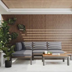 OUTFLEXX Loungemöbel, Silber/grau, Edelstahl/FSC-Teakholz/Textil, Für 4 Personen, Inkl. Kaffeetisch 12 OUTFLEXX Loungemöbel, Silber/grau, Edelstahl/FSC-Teakholz/Textil, Für 4 Personen, Inkl. Kaffeetisch -Günstiges Garten Perle Geschäft 18298 CGI 02.jpg