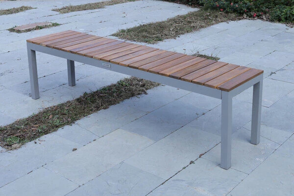 VILLANA Bank, Alu Pulverbeschichtet / FSC Akazienholz, 3 Personen, 165 X 40 X 45 Cm 1 VILLANA Bank, Alu Pulverbeschichtet / FSC Akazienholz, 3 Personen, 165 X 40 X 45 Cm