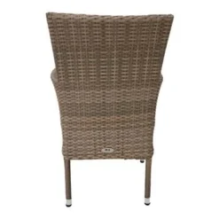 Ploß Rabida Sitzgruppe, Champagner-meliert, Polyrattan, Tisch 170 X 90 Cm, 4 Stapelsessel, Glasplatte In Steinoptik -Günstiges Garten Perle Geschäft 18 21072.jpg
