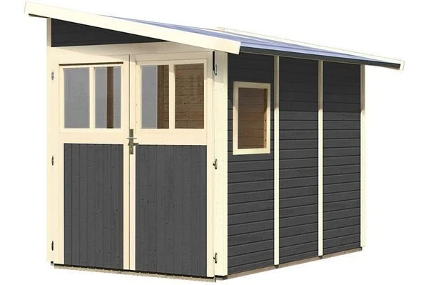 KARIBU Gartenhaus Wandlitz, Fichtenholz 19 Mm, Pultdach 1 KARIBU Gartenhaus Wandlitz, Fichtenholz 19 Mm, Pultdach