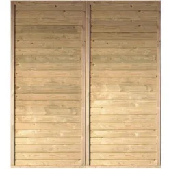 KARIBU Seitenwand Für Einzel- & Doppelcarport, Kiefer-Massivholz