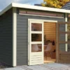 KARIBU Gartenhaus Kandern 6, Fichtenholz 28 Mm, Flachdach