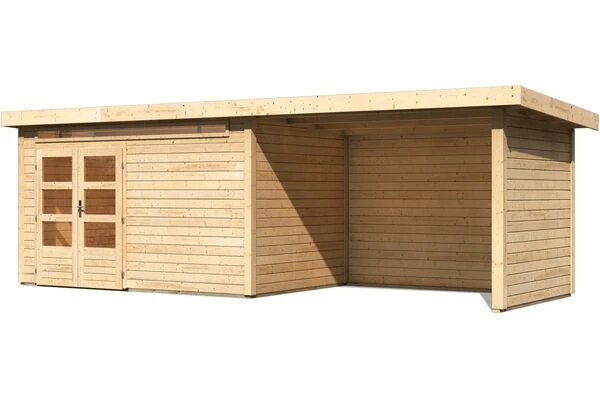 KARIBU Gartenhaus Kandern 7, Fichtenholz 28 Mm, Flachdach 1 KARIBU Gartenhaus Kandern 7, Fichtenholz 28 Mm, Flachdach