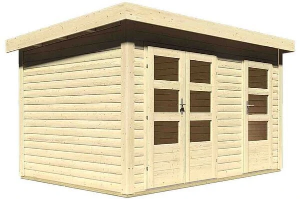KARIBU Gartenhaus Schönbuch, Fichtenholz 38 Mm, Naturbelassen 1 KARIBU Gartenhaus Schönbuch, Fichtenholz 38 Mm, Naturbelassen