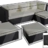 OUTFLEXX Premium Abdeckhaubenset, Für Lounge TheBox-B: 18226/ 18227/ 18228/ 16068, Schwarz, Wasserbeständig