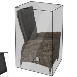 OUTFLEXX Premium Abdeckhaube, Für Dining Sessel, Z.B. 18368, Schwarz, 58 X 68 X 63/109 Cm, Wasserbeständig