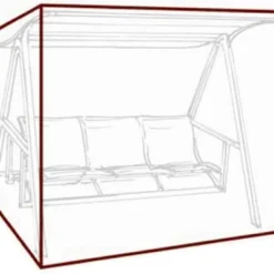 GARVIDA Schutzhülle Für Hollywoodschaukeln, Braun, Polyestergewebe, 215 X 155 X 180 Cm, Mit Zugband