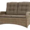Ploß Rabida Comfort Dining / Lounge 2-Sitzer Sofa, Champagner-meliert, Polyrattan, 148x85x112 Cm, Verstellbar