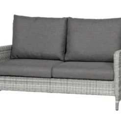 SIENA GARDEN Soria 2-Sitzer Loungesofa, Ice Grey, Alu / Gardino®-Geflecht, 149x87x88 Cm
