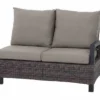 SIENA GARDEN Corido 2-Sitzer Sofa, Charcoal, Alu / Gardino®-Geflecht, 136x83x88 Cm, Armlehne Links