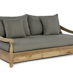 OUTFLEXX Sofa, Natur, Recycled FSC®-Teak, 190x112x82cm 2 Sitzer, Inkl. Kissen, Mit Armlehnen