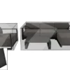 OUTFLEXX Premium Abdeckhaubenset Für Lounge, Z.B. 20746/ 20753, 2-tlg., Wasserbeständig, Schwarz