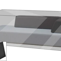 OUTFLEXX Premium Abdeckhaube Für Lounge-Element, Z.B. Maui Lounge, 107x212x65cm, Wasserbeständig, Schwarz