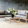 BEST Madagaskar Loungeset, Grau, Grandis/Fishbone-Geflecht, 5 Personen, Inkl. Tisch Und Polster