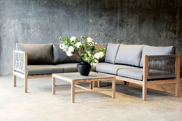 BEST Madagaskar Loungeset, Grau, Grandis/Fishbone-Geflecht, 5 Personen, Inkl. Tisch Und Polster 1 BEST Madagaskar Loungeset, Grau, Grandis/Fishbone-Geflecht, 5 Personen, Inkl. Tisch Und Polster