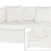 OUTFLEXX 2-Sitzer Ecksofa, Weiß, Polyrattan, 145x85x70cm, Armlehne Re, Inkl. Polster, Wasserfeste Kissenbox