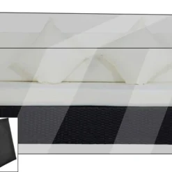 OUTFLEXX Premium Abdeckhaube Für TheBox 2er-Mittelelement, Schwarz, 142x87x68 Cm, Wasserbeständig