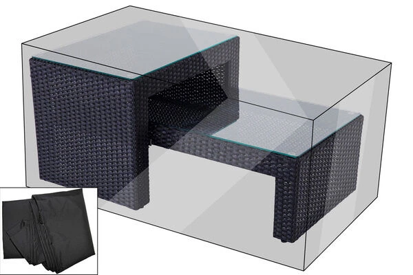 OUTFLEXX Premium Abdeckhaube Für Doppel-Couchtisch: 7768, 7769, 7770, Schwarz, Wasserbeständig 1 OUTFLEXX Premium Abdeckhaube Für Doppel-Couchtisch: 7768, 7769, 7770, Schwarz, Wasserbeständig