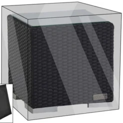 OUTFLEXX Premium Abdeckhaube Passend Z.B. Für Beistelltisch, Schwarz, 42x42x38 Cm, Wasserbeständig