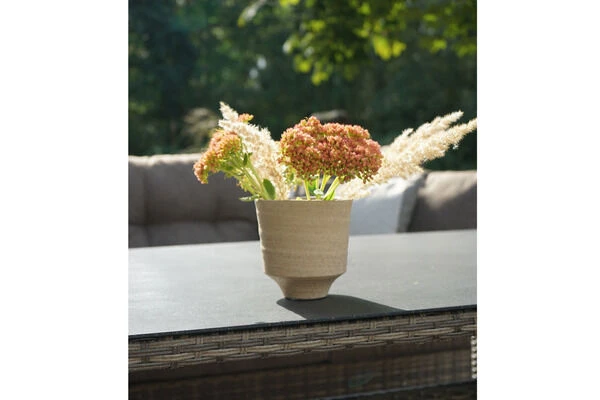 Ploß Rabida Dining-Lounge, Champagner-meliert, Polyrattan, 7 Tlg., 5-6 Pers., 146x85cm, Inkl. Polster 13 Ploß Rabida Dining-Lounge, Champagner-meliert, Polyrattan, 7 Tlg., 5-6 Pers., 146x85cm, Inkl. Polster – Bild 13