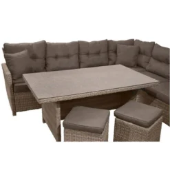 Ploß Rabida Dining-Lounge, Champagner-meliert, Polyrattan, 7 Tlg., 5-6 Pers., 146x85cm, Inkl. Polster 16 Ploß Rabida Dining-Lounge, Champagner-meliert, Polyrattan, 7 Tlg., 5-6 Pers., 146x85cm, Inkl. Polster -Günstiges Garten Perle Geschäft 21636 4.jpg