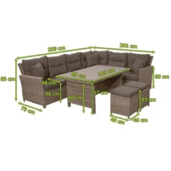 Ploß Rabida Dining-Lounge, Champagner-meliert, Polyrattan, 7 Tlg., 5-6 Pers., 146x85cm, Inkl. Polster 17 Ploß Rabida Dining-Lounge, Champagner-meliert, Polyrattan, 7 Tlg., 5-6 Pers., 146x85cm, Inkl. Polster -Günstiges Garten Perle Geschäft 21636 5.jpg