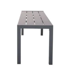 VILLANA Bank, Anthrazit, Alu/Holzimitat, 135x40x45 Cm, Für Bis Zu 3 Personen -Günstiges Garten Perle Geschäft 21648 3.jpg