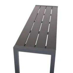 VILLANA Bank, Anthrazit, Alu/Holzimitat, 135x40x45 Cm, Für Bis Zu 3 Personen -Günstiges Garten Perle Geschäft 21648 5.jpg