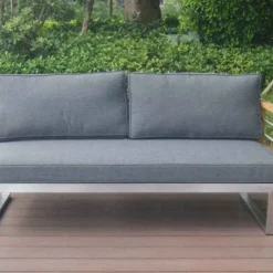 OUTFLEXX 2-Sitzer Sofa, Natur / Grau, FSC-Teak / Edelstahl / Olefin, 165x74x64 Cm, Armlehne Links 9 OUTFLEXX 2-Sitzer Sofa, Natur / Grau, FSC-Teak / Edelstahl / Olefin, 165x74x64 Cm, Armlehne Links -Günstiges Garten Perle Geschäft 21650 2.JPG 1