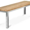 OUTFLEXX Classic Bank, Silber/natur, Edelstahl/recycled FSC-Teak, 200 X 40 X 45 Cm