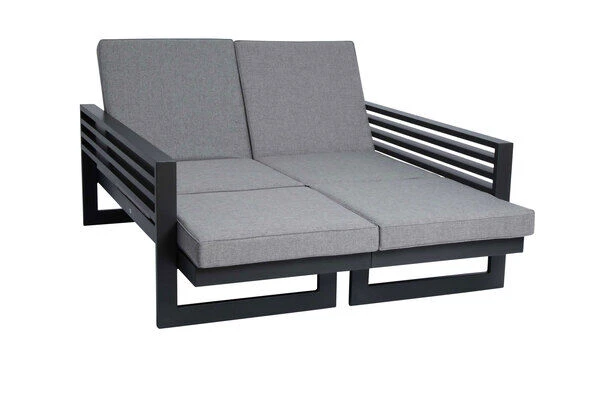 STERN Holly Dining-Bank/Liege, Anthrazit, Aluminium, 216x80x73 Cm, Inkl. Polster Grau Meliert 6 STERN Holly Dining-Bank/Liege, Anthrazit, Aluminium, 216x80x73 Cm, Inkl. Polster Grau Meliert – Bild 6