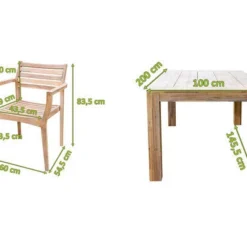OUTFLEXX Sitzgruppe, Natur, Akazie, Tisch 200 X 100 Cm, 6 Personen -Günstiges Garten Perle Geschäft 21919 5.jpg