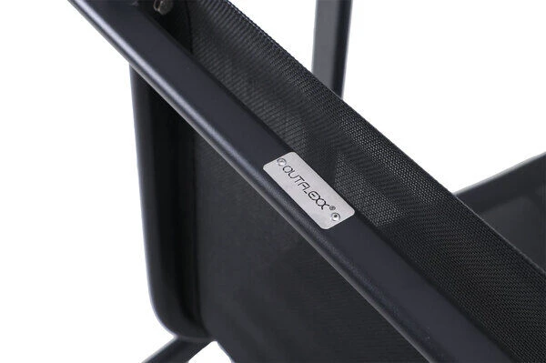 OUTFLEXX Esstischgarnitur, OUTFLEXX® Anthrazit Matt, Alu / Teak / Textil, Tisch 150/210x90cm, 6 Sessel, Stapelbar 15 OUTFLEXX Esstischgarnitur, OUTFLEXX® Anthrazit Matt, Alu / Teak / Textil, Tisch 150/210x90cm, 6 Sessel, Stapelbar – Bild 15