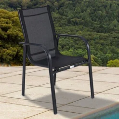 OUTFLEXX Esstischgarnitur, OUTFLEXX® Anthrazit Matt, Alu / Teak / Textil, Tisch 150/210x90cm, 6 Sessel, Stapelbar 19 OUTFLEXX Esstischgarnitur, OUTFLEXX® Anthrazit Matt, Alu / Teak / Textil, Tisch 150/210x90cm, 6 Sessel, Stapelbar -Günstiges Garten Perle Geschäft 22183 3.jpg