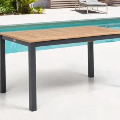 OUTFLEXX Esstischgarnitur, OUTFLEXX® Anthrazit Matt, Alu / Teak / Textil, Tisch 150/210x90cm, 6 Sessel, Stapelbar 20 OUTFLEXX Esstischgarnitur, OUTFLEXX® Anthrazit Matt, Alu / Teak / Textil, Tisch 150/210x90cm, 6 Sessel, Stapelbar -Günstiges Garten Perle Geschäft 22183 4.jpg