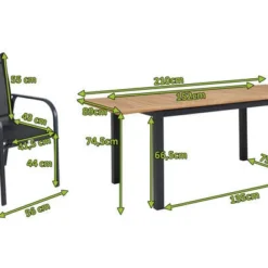 OUTFLEXX Esstischgarnitur, OUTFLEXX® Anthrazit Matt, Alu / Teak / Textil, Tisch 150/210x90cm, 6 Sessel, Stapelbar 21 OUTFLEXX Esstischgarnitur, OUTFLEXX® Anthrazit Matt, Alu / Teak / Textil, Tisch 150/210x90cm, 6 Sessel, Stapelbar -Günstiges Garten Perle Geschäft 22183 5.jpg