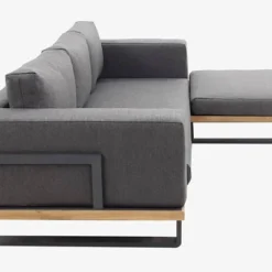 OUTFLEXX Loungeset, Aluminium Mit Sunproof Olefin, FSC Akazie, Gepolstert In Grau, Für 3-4 Personen -Günstiges Garten Perle Geschäft 22368 10.jpg