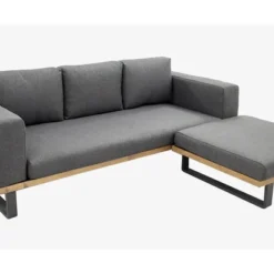 OUTFLEXX Loungeset, Aluminium Mit Sunproof Olefin, FSC Akazie, Gepolstert In Grau, Für 3-4 Personen -Günstiges Garten Perle Geschäft 22368 11.jpg