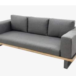 OUTFLEXX Loungeset, Aluminium Mit Sunproof Olefin, FSC Akazie, Gepolstert In Grau, Für 3-4 Personen -Günstiges Garten Perle Geschäft 22368 13.jpg