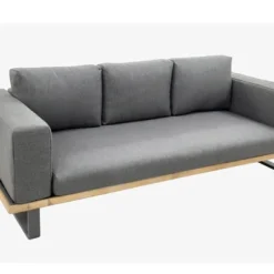 OUTFLEXX Loungeset, Aluminium Mit Sunproof Olefin, FSC Akazie, Gepolstert In Grau, Für 3-4 Personen -Günstiges Garten Perle Geschäft 22368 18.jpg