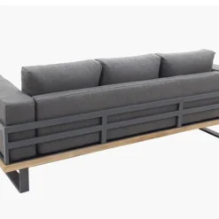 OUTFLEXX Loungeset, Aluminium Mit Sunproof Olefin, FSC Akazie, Gepolstert In Grau, Für 3-4 Personen -Günstiges Garten Perle Geschäft 22368 19.jpg