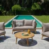 OUTFLEXX Loungeset, Hellgrau, Akazie, Teak-Look, Inkl. Polster, 4 Personen