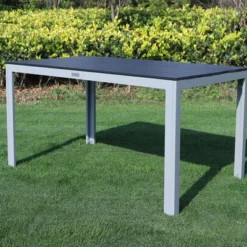 VILLANA Esstischgarnitur, Silber/schwarz, Alu/Holzimitat/Textil, Tisch 150x90cm, 4 Multipositionssessel 23 VILLANA Esstischgarnitur, Silber/schwarz, Alu/Holzimitat/Textil, Tisch 150x90cm, 4 Multipositionssessel -Günstiges Garten Perle Geschäft 22559 04.jpg