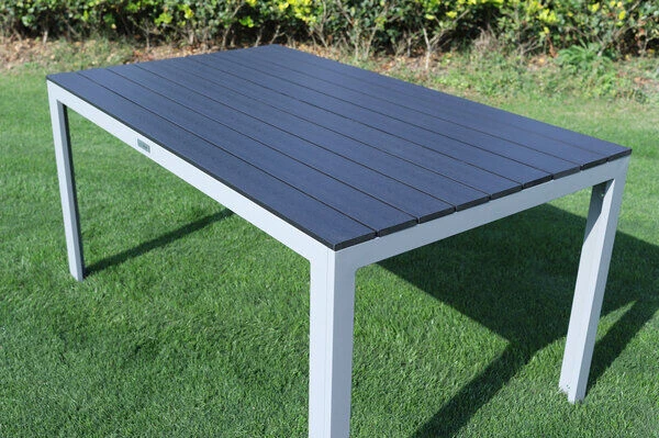 VILLANA Esstischgarnitur, Silber/schwarz, Alu/Holzimitat/Textil, Tisch 150x90cm, 4 Multipositionssessel 12 VILLANA Esstischgarnitur, Silber/schwarz, Alu/Holzimitat/Textil, Tisch 150x90cm, 4 Multipositionssessel – Bild 12